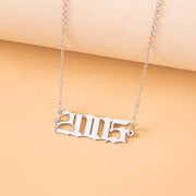 Year Number Necklaces For Women Birthday Date Gifts