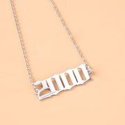 Year Number Necklaces For Women Birthday Date Gifts