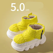 Winter Thick-soled Feces-feeling Couples Wear Waterproof And Non-slip Velvet Warm Cotton Slippers Indoors And Outdoors