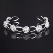 Fireworks Jewelry Set Silver Jewelry Bracelet Pendant Necklace Ring Earring Four-piece Set