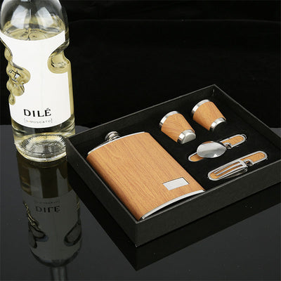 Metal Hip Flask Set 9oz Whiskey Alcohol Bottle with Box