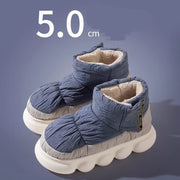 Winter Thick-soled Feces-feeling Couples Wear Waterproof And Non-slip Velvet Warm Cotton Slippers Indoors And Outdoors