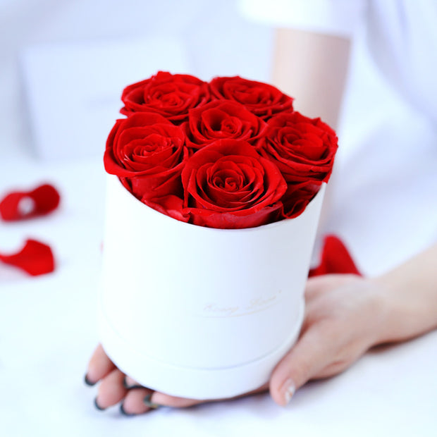 Eternal Life Flower Immortal Rose with Hug Bucket Romantic Valentines Day Gift