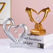 Creative Wedding Gift Heart Printing Resin Craft Ornament