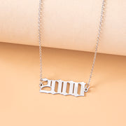 Year Number Necklaces For Women Birthday Date Gifts