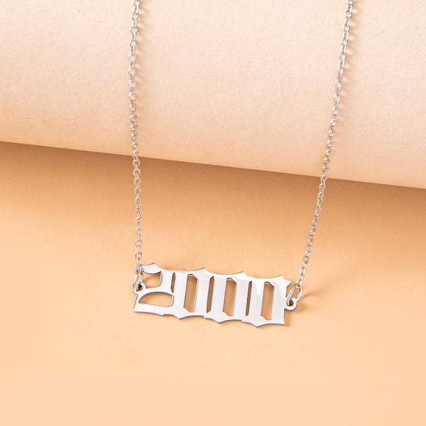 Year Number Necklaces For Women Birthday Date Gifts