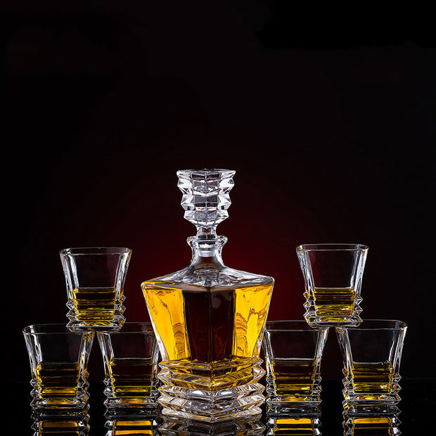 Thickened Whiskey Glass Set Foreign Wine Glass Crystal Glass Wine Bottle Creative Wine Set