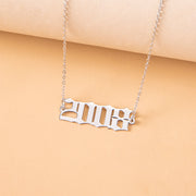 Year Number Necklaces For Women Birthday Date Gifts