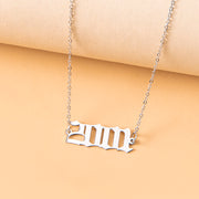 Year Number Necklaces For Women Birthday Date Gifts