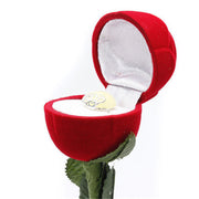 Romantic Red Rose Flower Ring Gift Box for Anniversary Wedding Proposal & Gifts