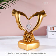 Creative Wedding Gift Heart Printing Resin Craft Ornament