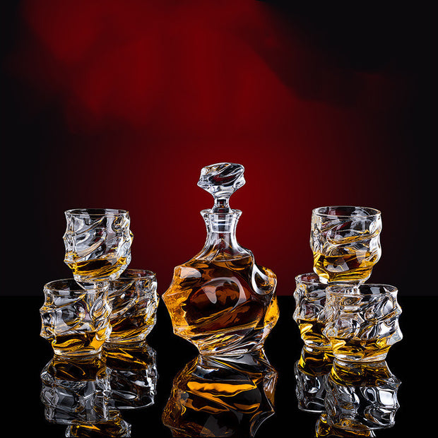 Thickened Whiskey Glass Set Foreign Wine Glass Crystal Glass Wine Bottle Creative Wine Set