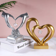 Creative Wedding Gift Heart Printing Resin Craft Ornament