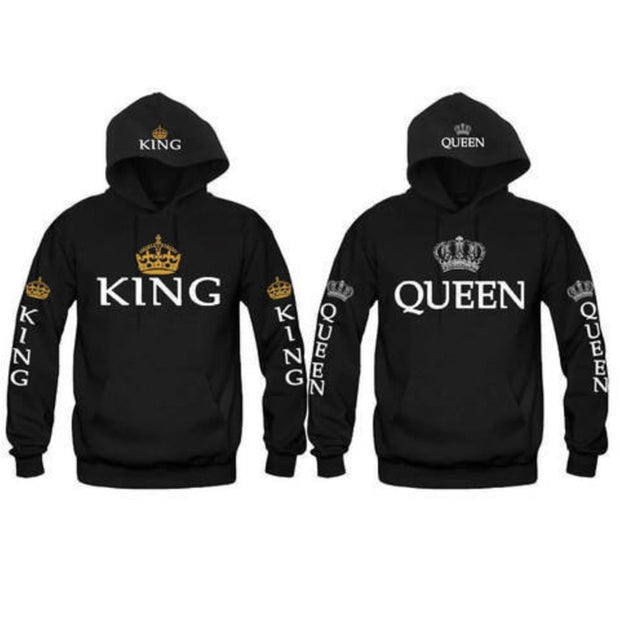 Couple Matching Hoodie - King and Queen